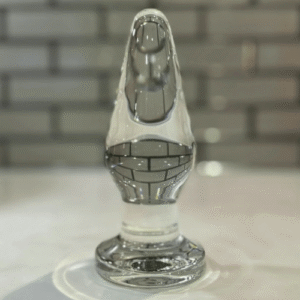 Elegant Solid Glass Anal Plug Decorative Secret Sculpture Doubles as Sensory Pleasure Toy