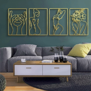 Metal Wall Ornament Art Silhouette Female